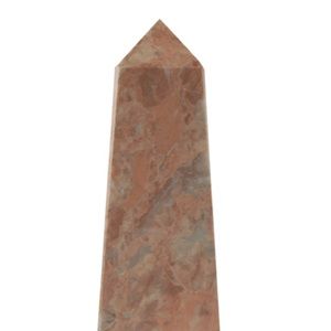 Straight pink marble obelisk